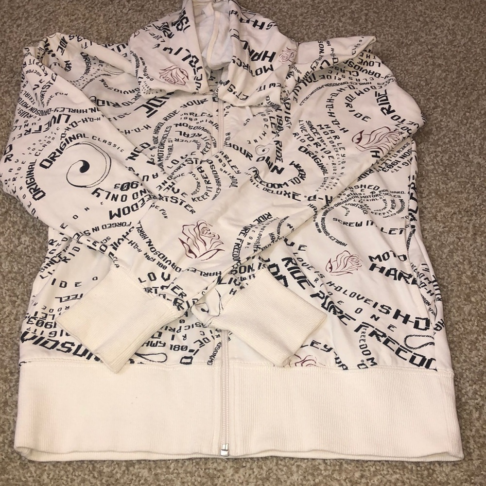 Euc Harley Davidson zip up hoodie
